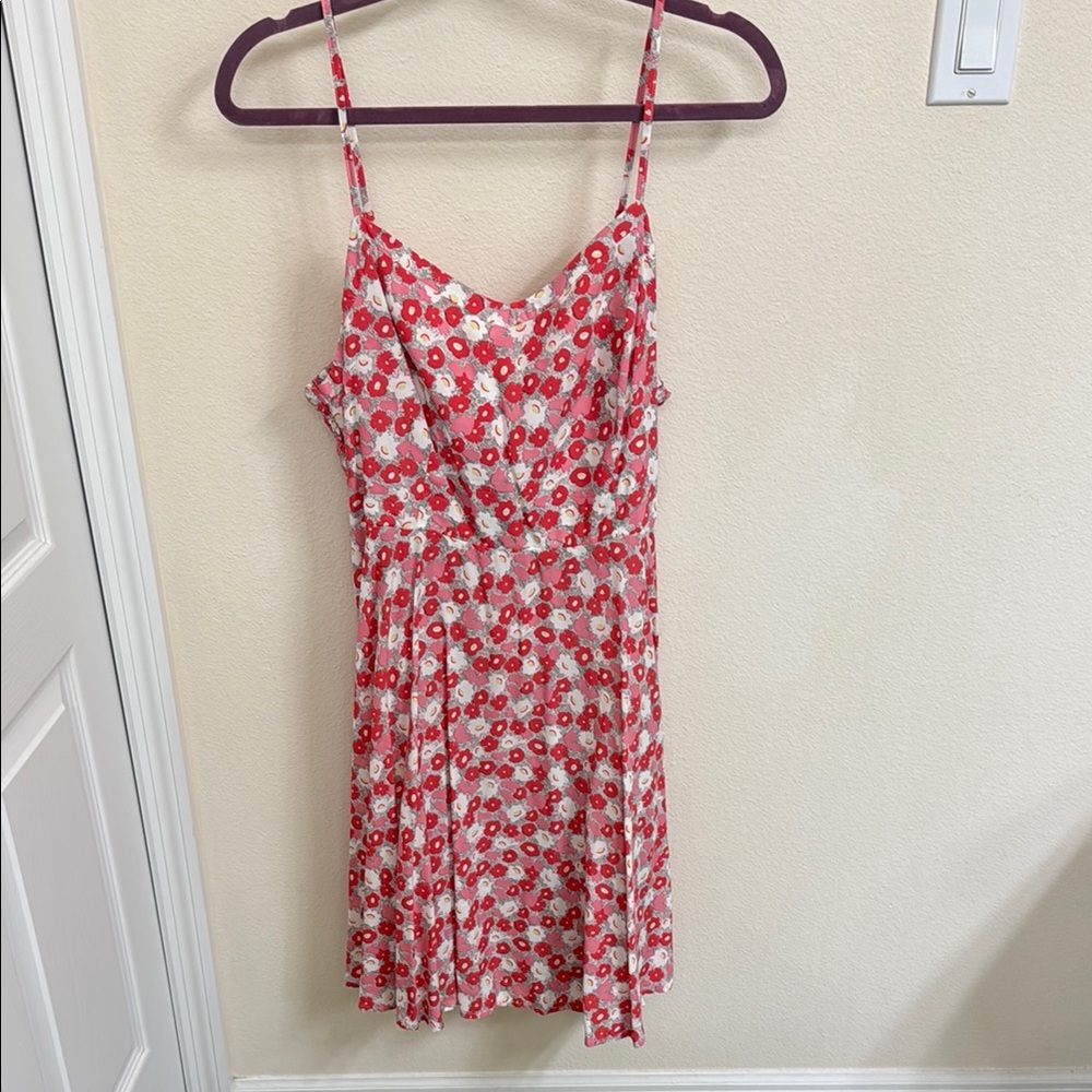 Old Navy Pink Red and White Floral Dress